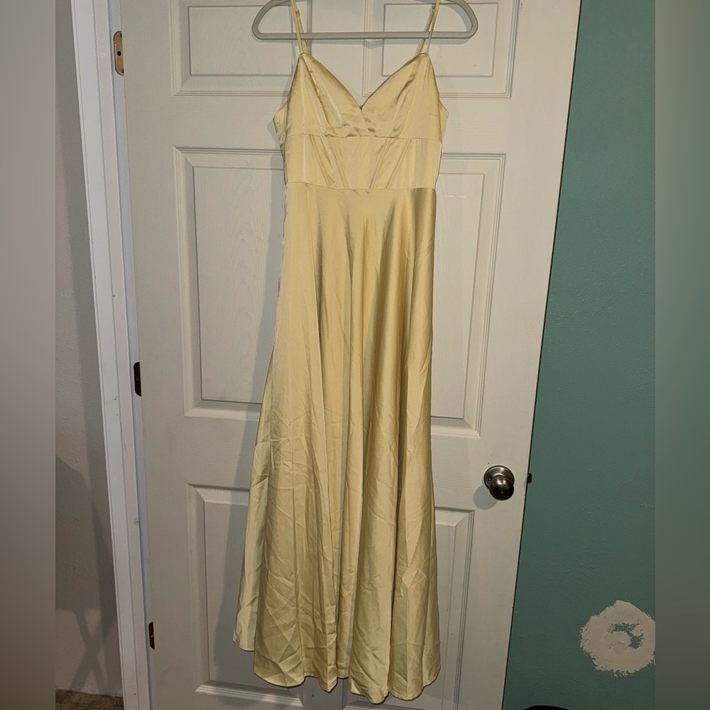 SHEIN Light Yellow formal Dress